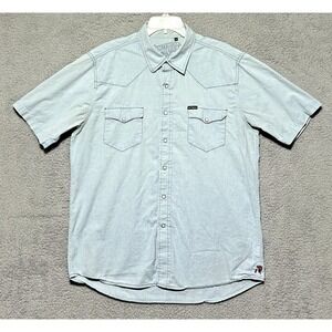 Southern Thread Pearl Snap Shirt XL Blue Country Western Rockabilly Rodeo Cowboy